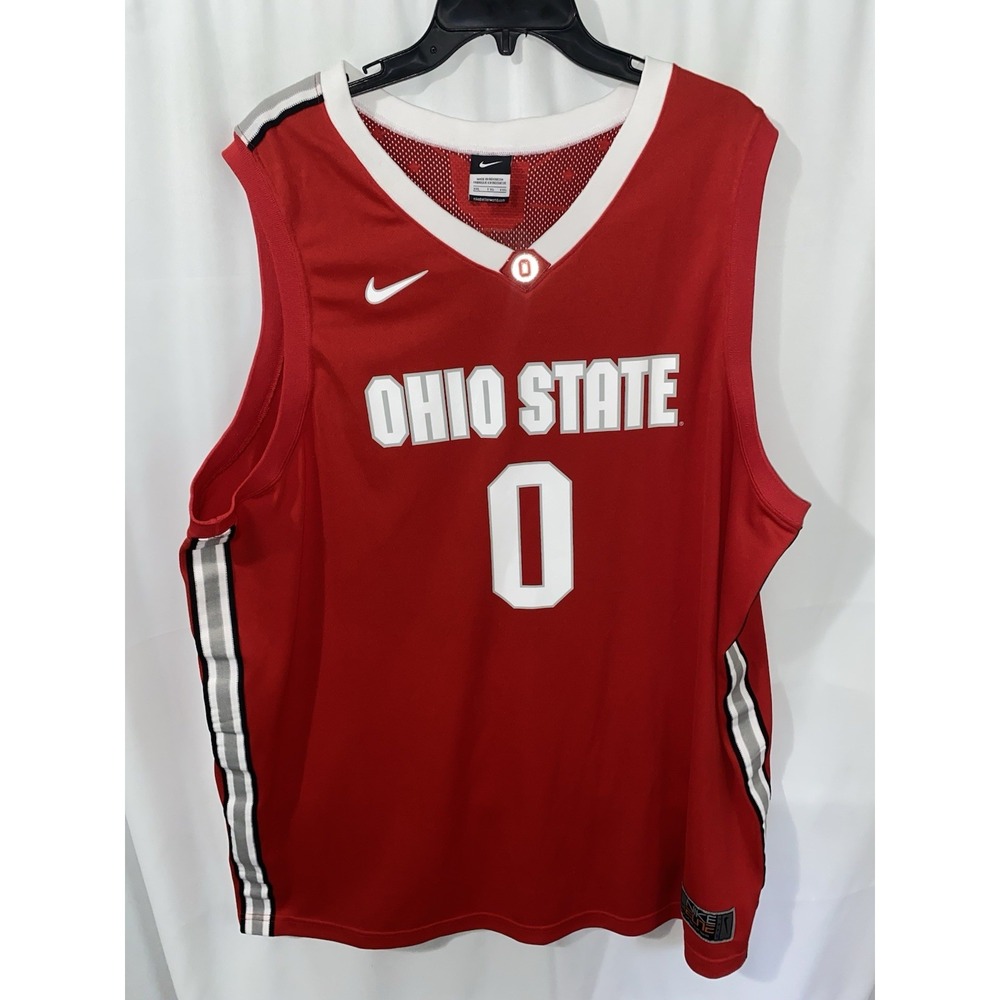 Nike Elite Ohio State Buckeyes Basketball Jersey Mens XXL Red #0